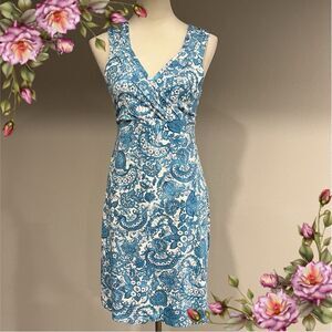 Aventura mini sleeveless wake wrap floral dress size Small